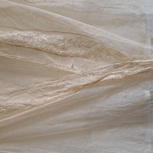 VINTAGE Mesh vest with lace - cream boho vest - layering piece - Picture 5 of 9